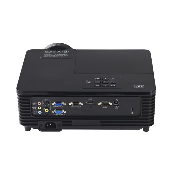 Cheap Price Portable Short Throw Laser Lamp Projector 3200lm 30''-300'' Size With Black Color