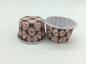 Quality Orange Paper Cake Cups , PET Coated Film Disposable Baking Cups With Lids wholesale
