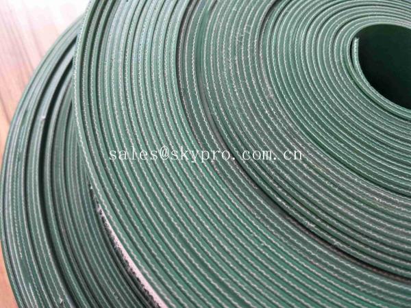 Cheap Food Grade PVC Cleat 4mm Flat Rubber Conveyor Belting Durable Straight Grain for sale