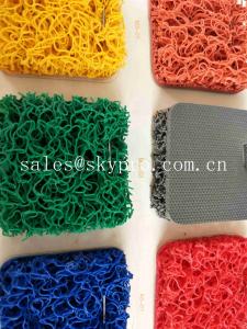 China PVC Coil Outdoor Non - Slip Rubber Mats Double Colorful PVC Mat For Swimming Pool on sale