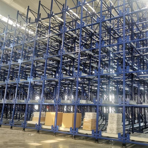 Radio Shuttle Racking System in warehouse setting