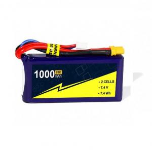 China 7.4V 2s Lipo Battery 1000mah RC Aircraft Batteries 70~140C With W/XT-30 on sale
