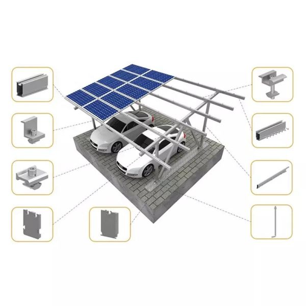 Q235B Home Solar Panel Support Structure BIPV Mounting Carport Solar Panel System