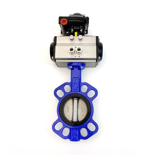 Powder Media DN80 Water Butterfly Valves With Pneumatic Actuator Sealing Performance