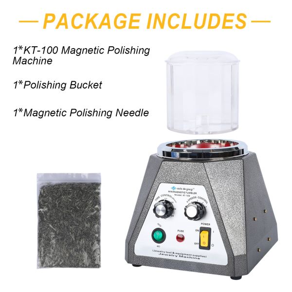 Tooltos KT-100 Magnetic Tumbler Polisher Machine For Jewelry