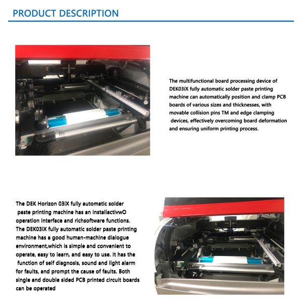 DEK 03iX pcb printing machineOriginal Used Automatic SMT Solder Paste Screen Printer smt stencil printer in SMT Product