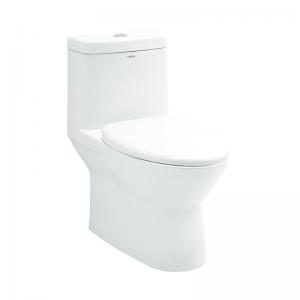 China Ceramic Bathroom One Piece Toilets , Washdown Flushing 1 Piece Wc on sale