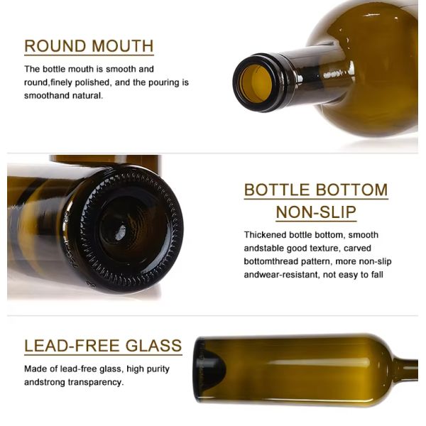 Empty Glass 750ml 550ml 330ml Beer Bottle Factory Wholesale Transparent