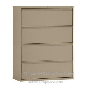 Quality Brown Green White 4 Drawers Lateral Metal Filing Cabinet For A-4 Hanging Files wholesale