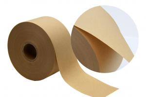 Quality Non Reinforced Brown Kraft Paper Tape Eco Friendly Wet Water Activated Gummed Paper Tape wholesale