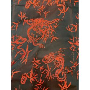 Eco Friendly Textured Viscose Jacquard Bird Flower Jacquard Fabric Breathable