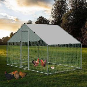 China 2m x 4m Steel Walk-in Chicken Run Kennel Enclosure Rabbit Hutch Poultry Coop Duck House Chicken Cage on sale
