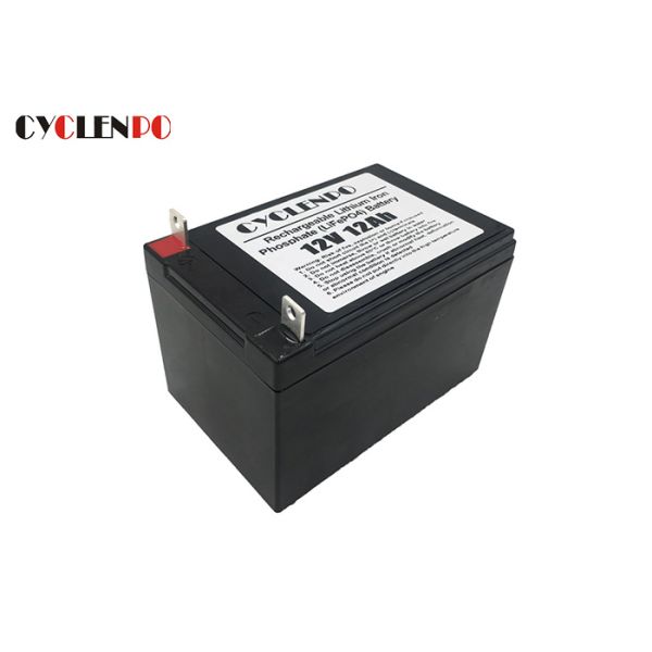 LED Light 12v 12ah Lifepo4 Battery , Lithium Iron Phosphate Deep Cycle Battery For Solar Street Light