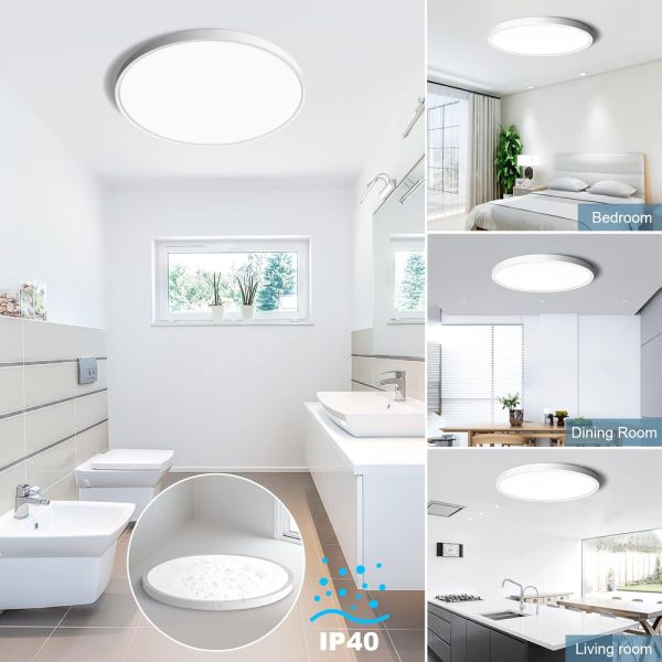 Modern Round Led Ceiling Light Led Bathroom Ceiling Lights 12 Inch For Kitchens Stairwells