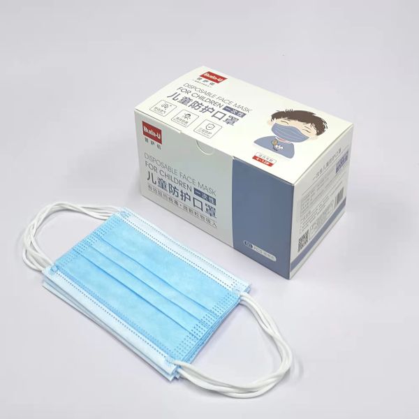 Disposable Kids Disposable Face Mask , Flat Type , Breathable Children Wearing Face Masks