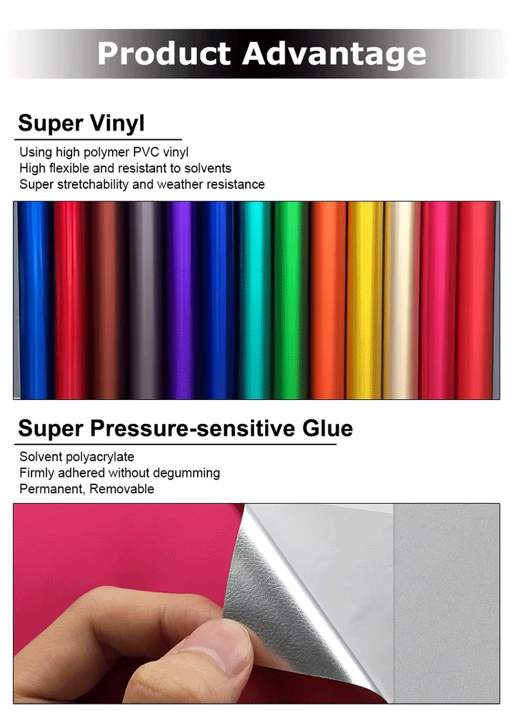 PET Vinyl Wrap Color Changing Air Bubble Free Car Body Car Vinyl Wrap