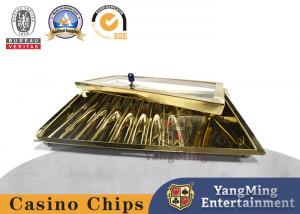 Quality Golden Yellow Single Layer Baccarat Table Dedicated Poker Chips Tray Lockable wholesale