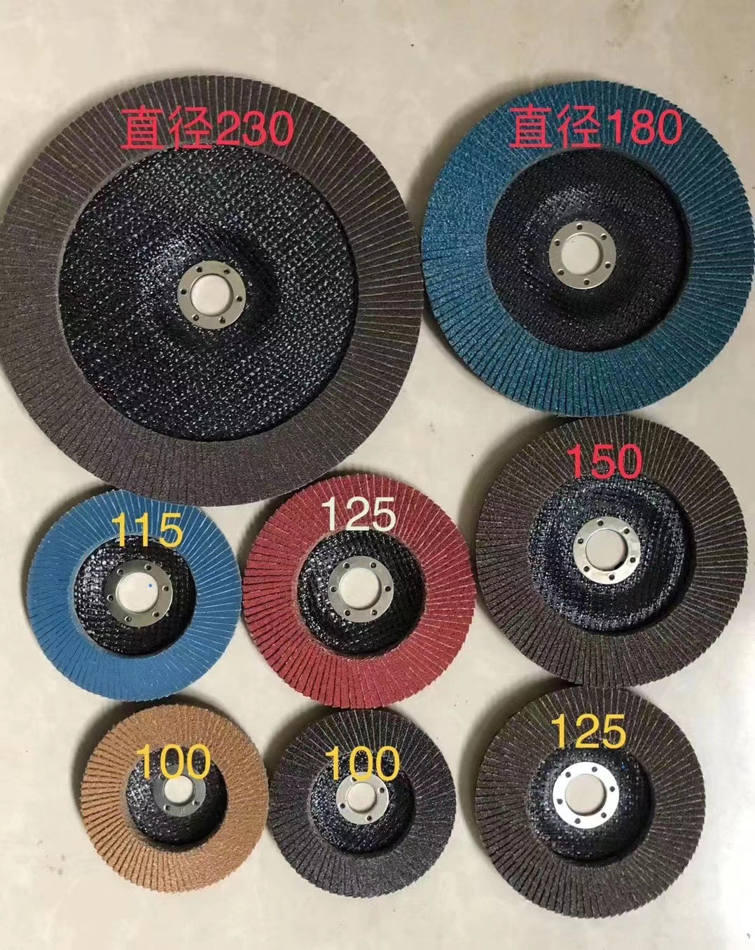 Cheap Price 80 Grit 115mm Size Aluminum Oxide Flap Disc For Metal Or Wood Polishing