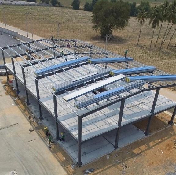 HDG Metal Construction Building Prefabricated Warehouse Steel Frame Office