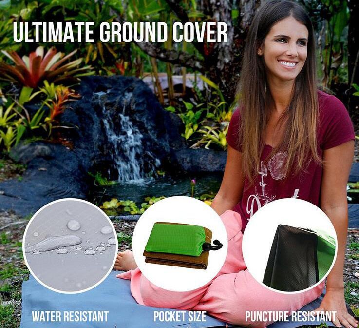 Mini Portable Pocket Picnic Blanket Outdoor Traveling Beach Camping Mat