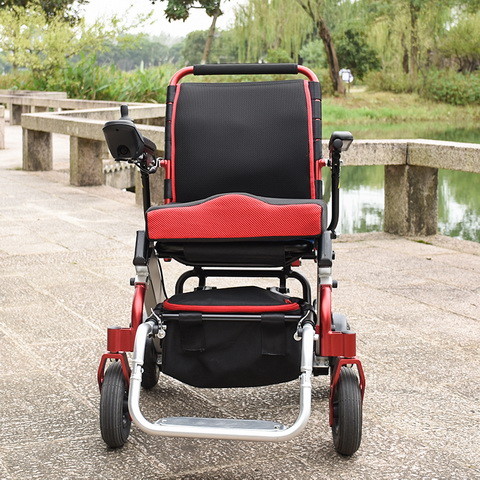 Quality Foldable Motorized Folding Electric Wheelchair 6 km/hr Lightweight wholesale