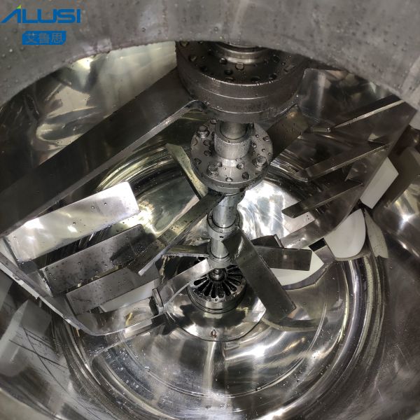 Fixed Type Vacuum Emulsifying Homogenizer Cosmetic Cream Emulsifier Double Stirring Mixer