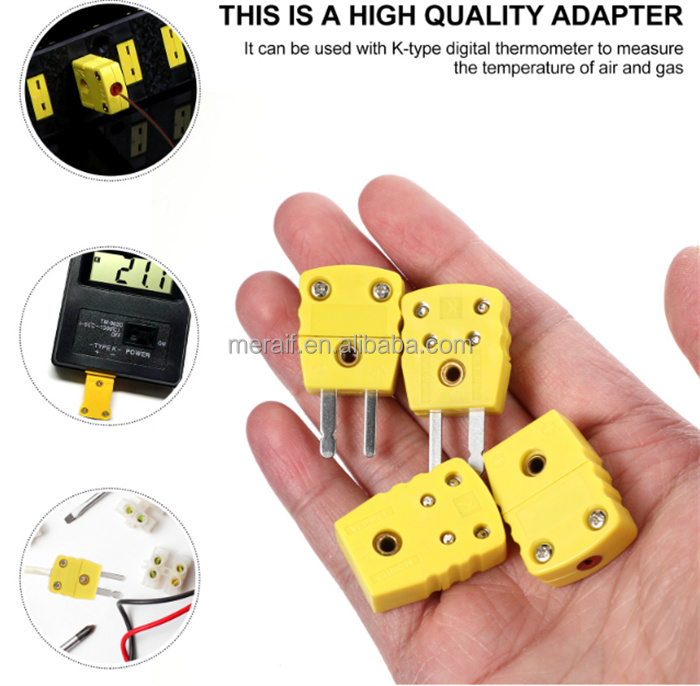 Female and male connectors,omega K type thermocouple connector J type Ttype socket connector