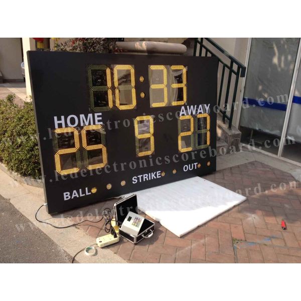 Electronic Baseball Scoreboards For Little League Wireless / Wire Software Controller