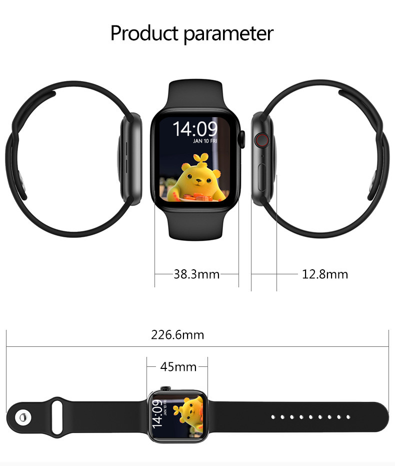 Fitness Tracker Apple Watch Series 4 Phone Calls , 1.54 Inch Smartwatch You Can Reply To Texts