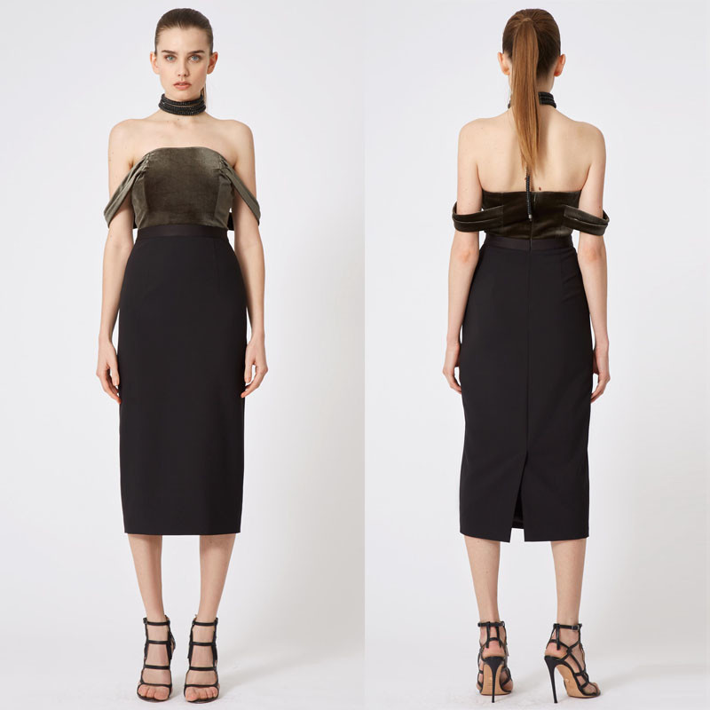 Quality Lancai wholesale off shoulder midi dress wholesale