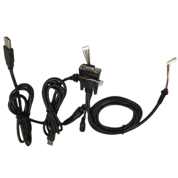 Round Cable Wire Harnesses 2.54mm 4 Pin To DB9 Female RS232 To HMI