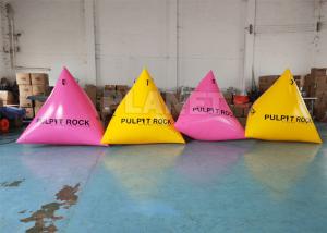 China Inflatable Swim Buoy , Inflatable Triangle Buoy With Logo , Water Floating Buoy Water Event Inflatable Marker Race Buoy on sale