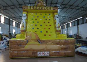 China Egypt Tower Tour Inflatable Rock Climbing Wall Waterproof Fireproof PVC 5 X 4 X 6m on sale