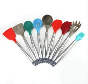 Quality Ergonomic Silicone Kitchen Utensil Sets OEM Available With SS Blade wholesale