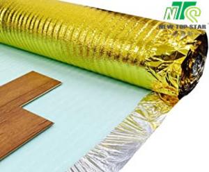 Quality Gold Vapor Hardwood Flooring Underlayment , Polyethylene Foam Solid Wood Floor Underlay wholesale