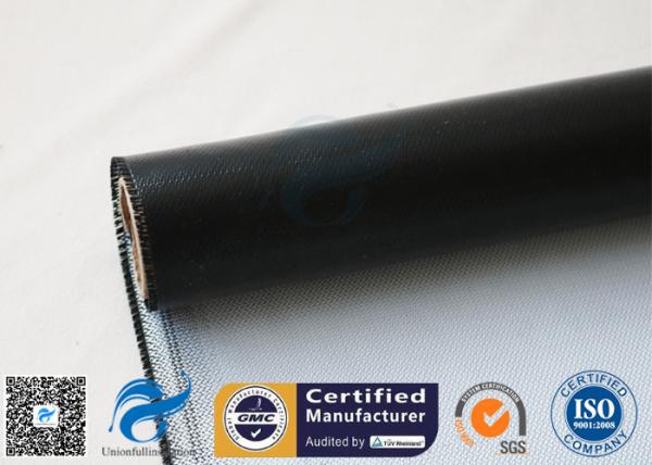 Cheap 1 Side Black Silicone Coated Fiberglass Fabric Fireproof Cooler Insulation Material for sale