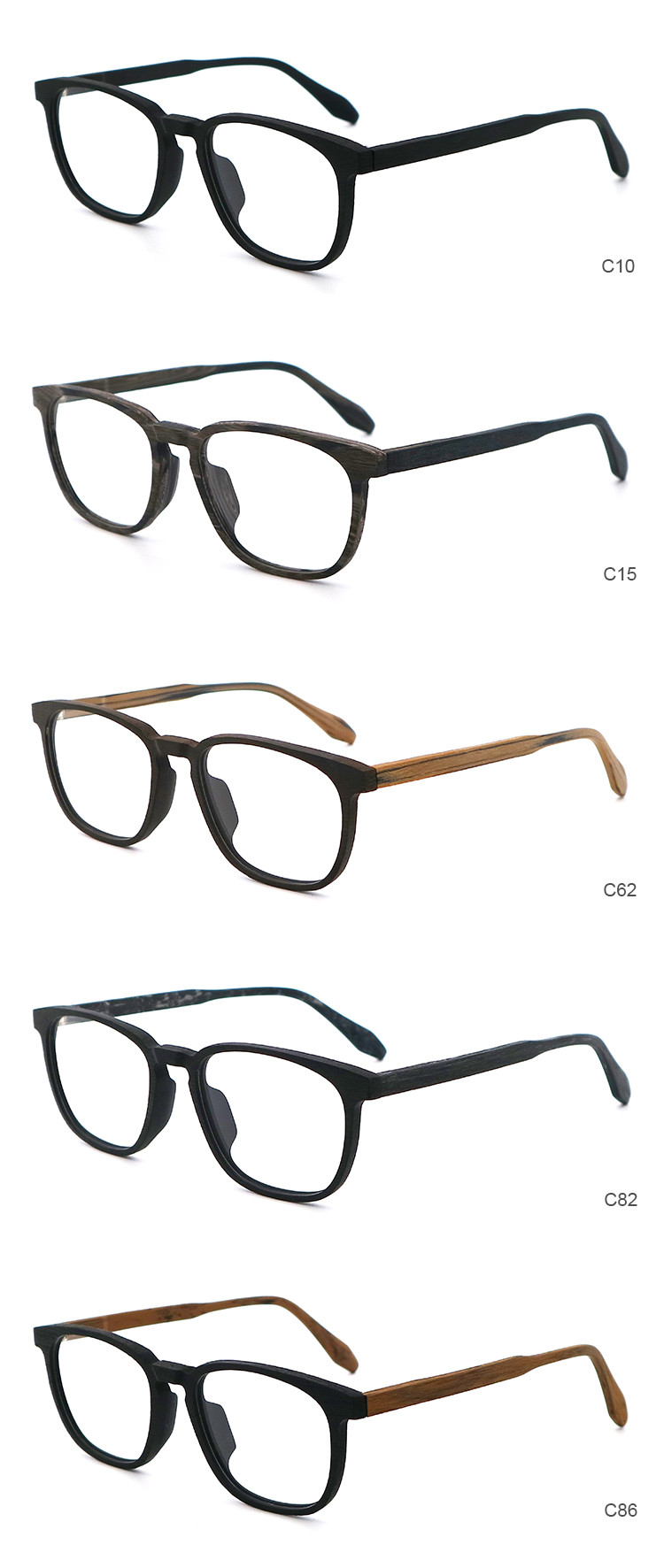 Small Wood Grain Glasses Frames Manual Acetate Optical Frames