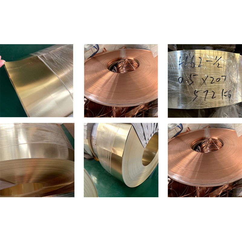 Metal Brass Copper Strip Coil Rolls Durable 100mm C10300