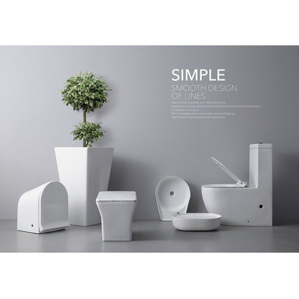 CE Certificate Ceramic Wall Hung Toilet Power Flush P Trap Wc Close Coupled