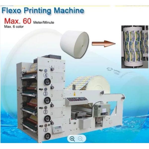 1 To 6 Color Narrow Web Flexo Printing Machine For Label Sticker