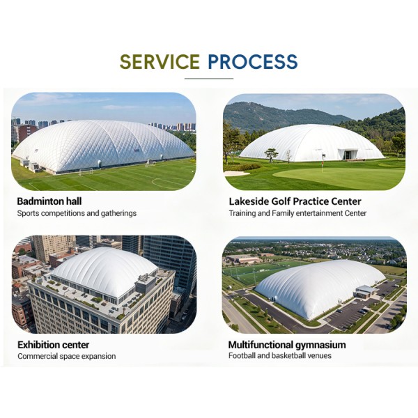 Thermal Insulated Anti-Freezing Foundation Pit Air Dome System with Double-Layer Membrane for Winter Excavation Projects