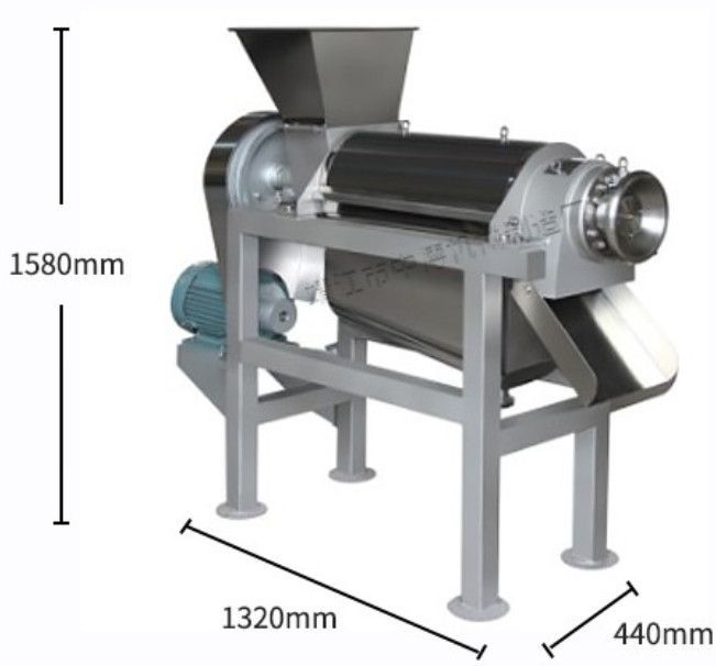 SUS304 5.5kw 1.5t/H Spiral Food Processing Equipment