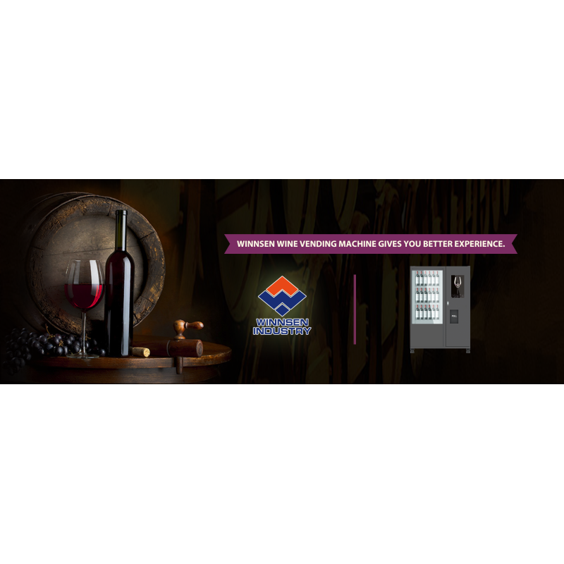 Lcd 24 Hours Wine Vending Machine With Advertising Screen