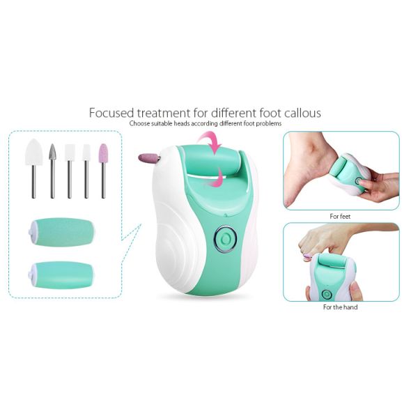 Rechargeable Pedi Foot Callus Remover For Foot Dead Hard Skin CE Approval
