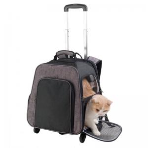China Pet Trolley Suitcase Bag Large Space Silent Universal Wheel Folding Trolley Pet Bag on sale