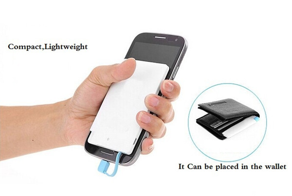 Credit Card Sized Power Bank 2200mAh External Battery Pack Charger