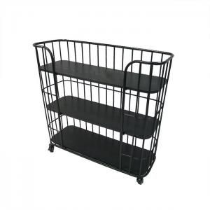 Quality Powder Coated 13L Metal Storage Trolley On Wheels Classical Design wholesale