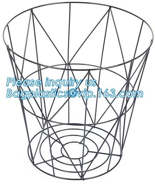 decorative laundry metal wire material storage basket, Vintage Metal Chicken Wire Removable Fabric Hanging Storage Baske