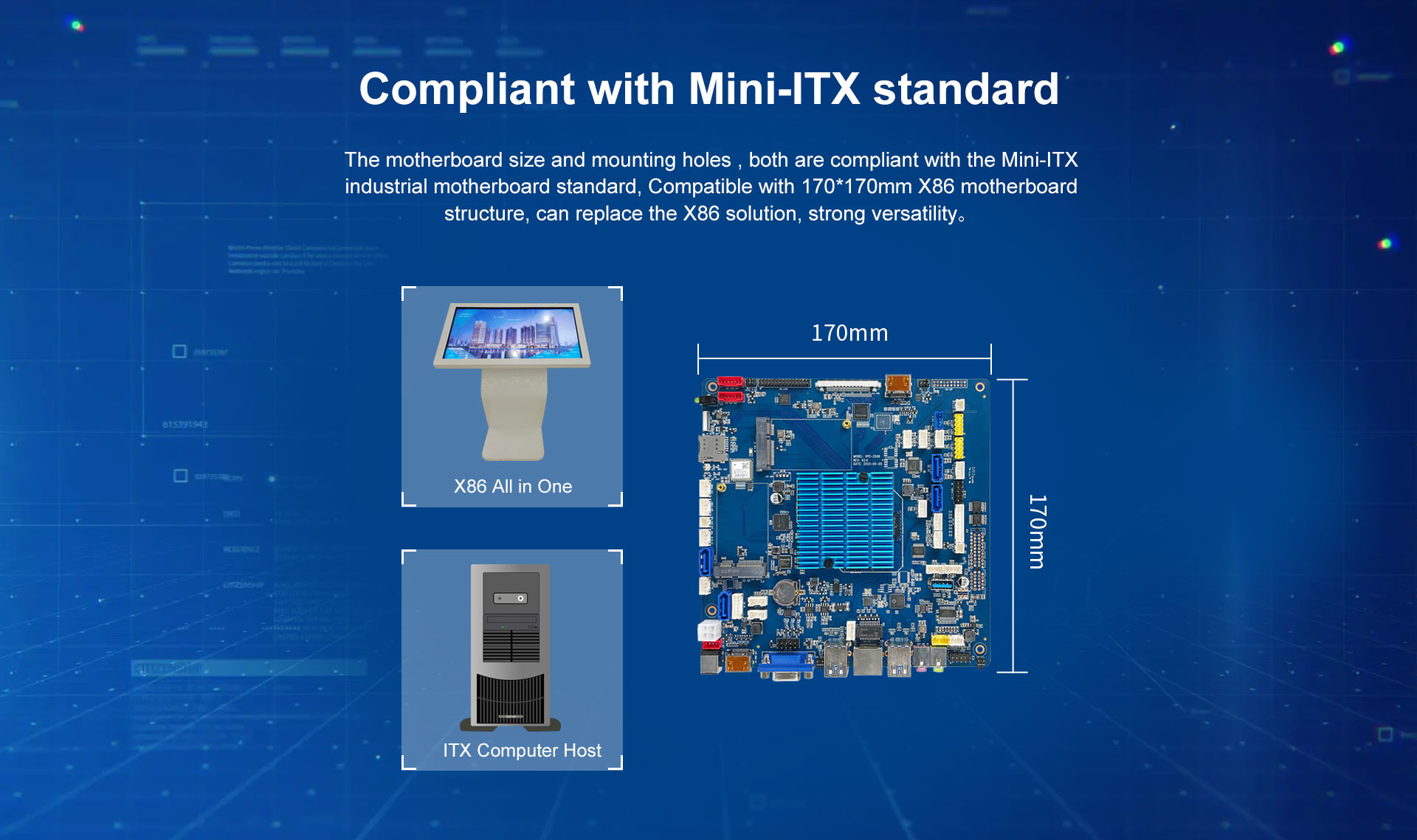 VPC-3588 AI industrial computer Mainboard support int4/int8/int16/FP16/BF16/TF32 HDMI 2.1 Interface
