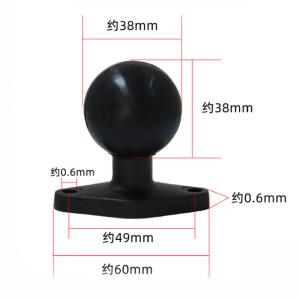 China 50mm 0.08KGS Adjustable Aluminum Ball Mount Rubberized Double Ball Adapter on sale